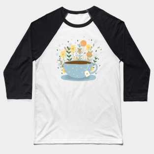 Floral Tea Baseball T-Shirt